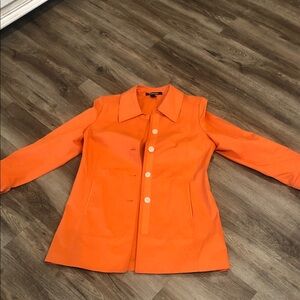 Ellen Tracy Bright Orange Trench Coat